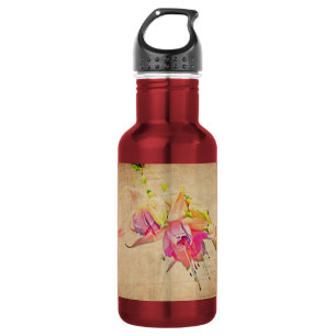Dancing In The Wind - Fuchsia Flowers 532 Ml Water Bottle