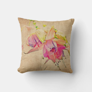 Dancing In The Wind - Fuchsia Flowers Cushion