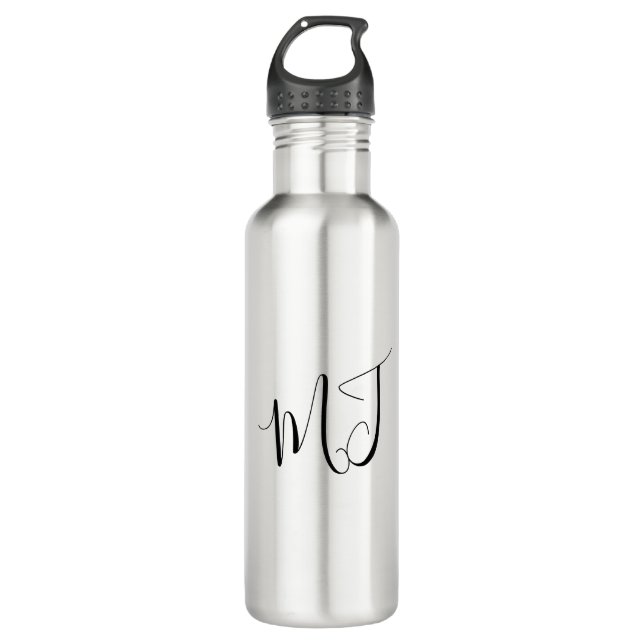 Dancing Initials Stainless Steel Water Bottle (Front)