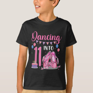 Dancing Into 11th Birthday Ballerina Ballet 11 Yea T-Shirt