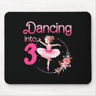 Dancing Into 3 Ballerina 3rd Birthday Party Ballet Mouse Mat