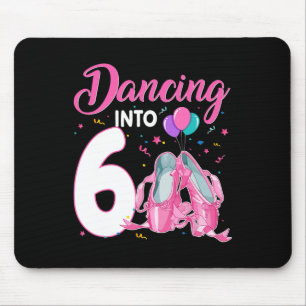 Dancing Into 6 Year Old Birthday Ballerina Girl Pa Mouse Mat