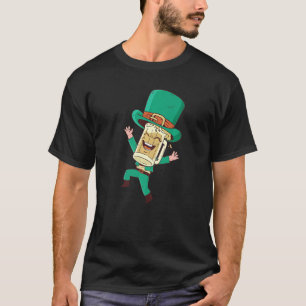 Dancing Irish Goblin Beer Glass Figurine St Patric T-Shirt