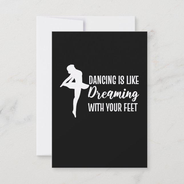 Dancing Is Like Dreaming RSVP Card (Front)