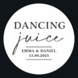 Dancing Juice Wedding Favour Stickers<br><div class="desc">Dancing Juice Wedding Favour Stickers</div>