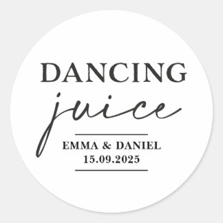 Dancing Juice Wedding Favour Stickers