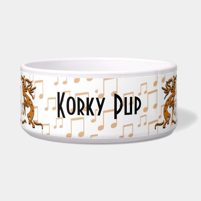 Dancing Kokopelli Merrymaker With Musical Notes (Front)