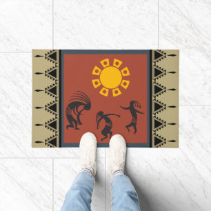 Dancing Kokopelli Southwestern Doormat