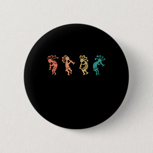 Dancing Kokopelli Southwestern Usa Native American 6 Cm Round Badge