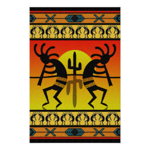 Dancing Kokopelli Tribal Wall Art
