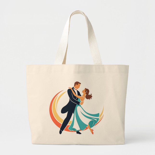 Dancing Large Tote Bag (Front)