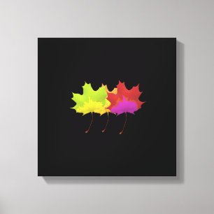DANCING LEAF DESIGN NATURE THEME CANVAS PRINT