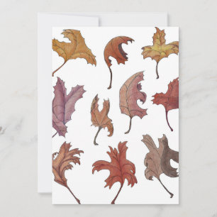 Dancing Leaves Invitaton Flat Card