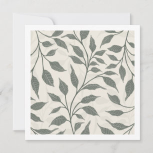 Dancing Leaves Soft Earth Foliage Botanicals Card