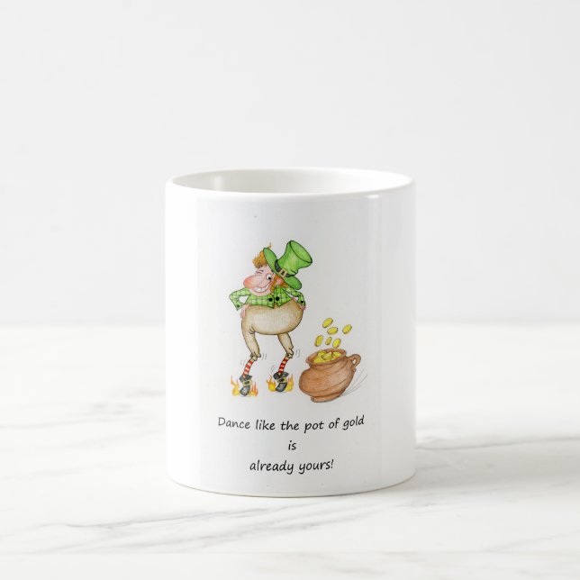 Dancing Leprechaun Coffee Mug (Center)