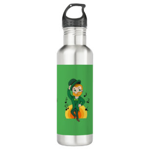 Dancing leprechaun, St. Patrick's Day cartoon 710 Ml Water Bottle