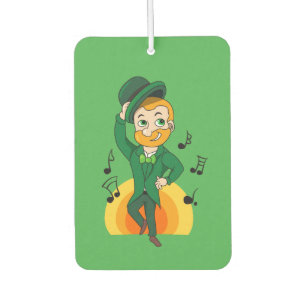 Dancing leprechaun, St. Patrick's Day cartoon Car Air Freshener