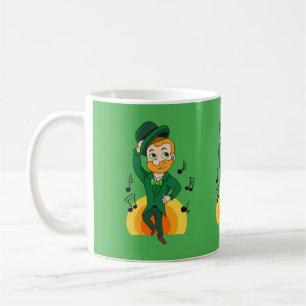 Dancing leprechaun, St. Patrick's Day cartoon  Coffee Mug
