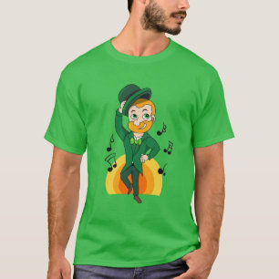 Dancing leprechaun, St. Patrick's Day cartoon T-Shirt