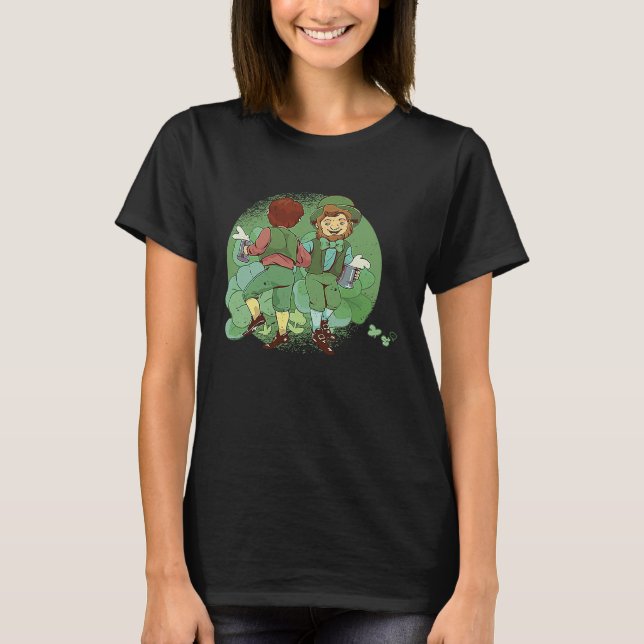 Dancing Leprechaun St Patricks Day Lucky Dab Dance T-Shirt (Front)