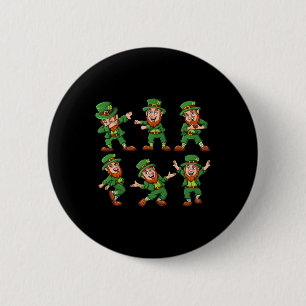 Dancing Leprechauns St Patrick's Day Fun Boys Girl 6 Cm Round Badge