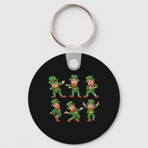 Dancing Leprechauns St Patrick's Day Fun Boys Girl Key Ring