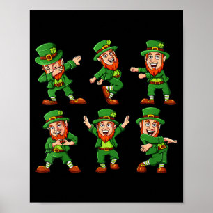 Dancing Leprechauns St Patrick's Day Funny Boys Gi Poster