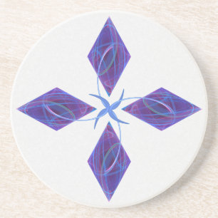 Dancing Lights Fractal Art Coaster