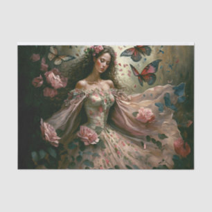 Dancing Maiden in the Garden Tissue Paper
