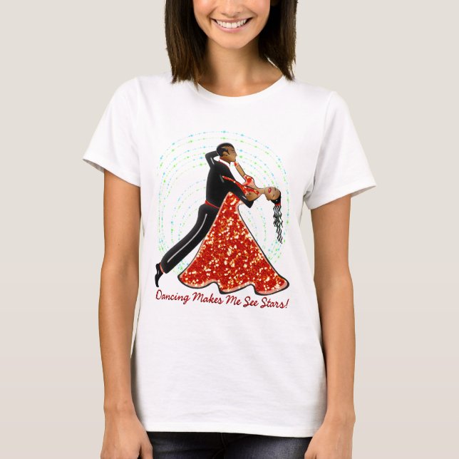 Dancing Makes Me See Stars! (Ladies Spaghetti Stra T-Shirt (Front)