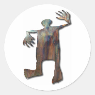 Dancing Man copper Classic Round Sticker
