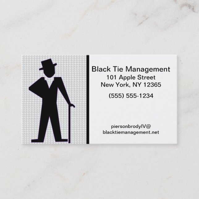 Dancing Man Customisable Text Business Card (Front)