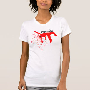 Dancing Man, Red Silhouette Music Concept Design 2 T-Shirt