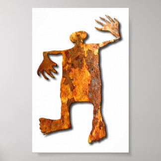 Dancing Man rust Poster