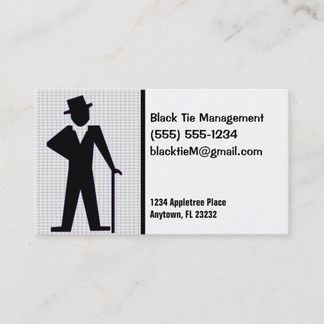 Dancing Man Silhouette Customisable Business Card (Front)