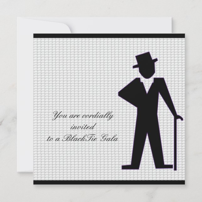 Dancing Man Silhouette Fully Customisable Invitation (Front)