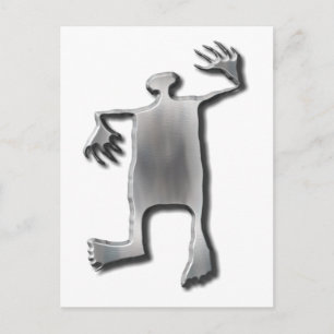 Dancing Man stainless steel Postcard