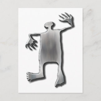 Dancing Man stainless steel Postcard