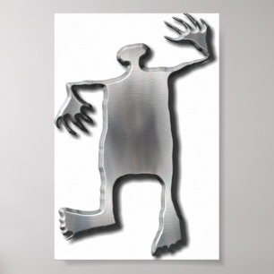 Dancing Man stainless steel Poster