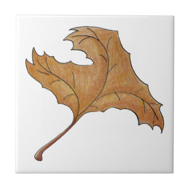 Dancing Maple Leaf Gold Tile (Front)