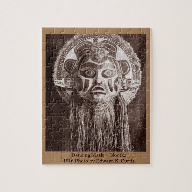 Dancing Mask - Nootka    Curtis Puzzle (Vertical)