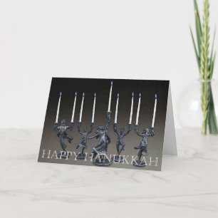 Dancing Menorah Hanukkah Card