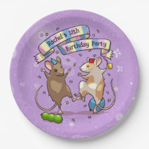 Dancing Mice Add The Name Happy Birthday Party