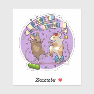 Dancing Mice Party Time Banner Confetti & Balloons