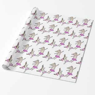 dancing mice wrapping paper