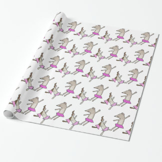 dancing mice wrapping paper