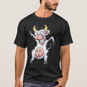 Dancing Milk Cow Log Breeder Organic Farmers Farme T-Shirt