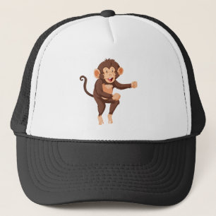 Dancing monkey trucker hat