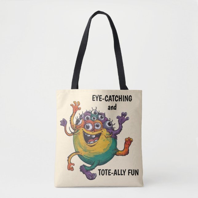 Dancing Monster Tote Bag (Front)