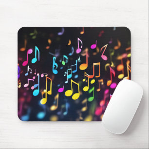 Dancing Music Notes Mouse Mat